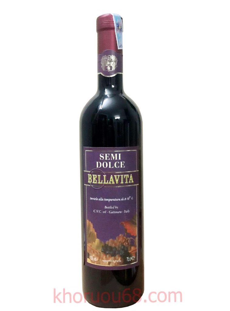 Rượu vang đỏ ngọt ý Bellavita