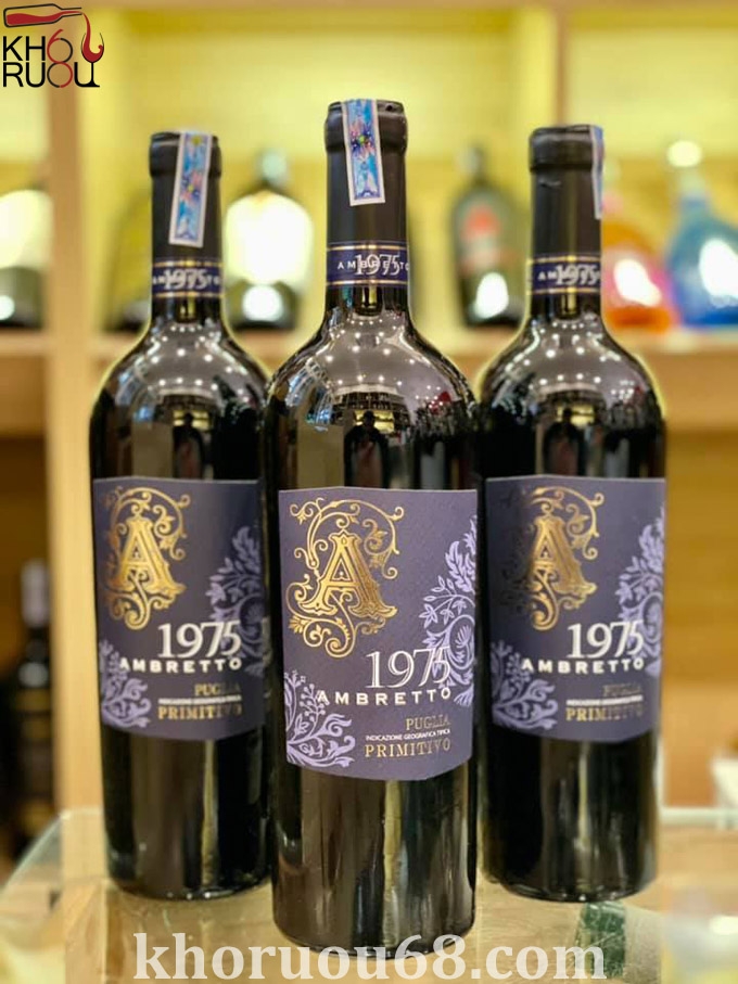 1975-ambretto Rượu Vang Đỏ Ý 1975 Ambretto Primitivo