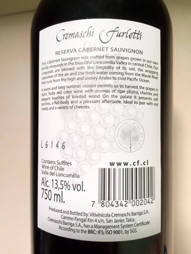 750c5c83-ed2a-4912-9830-76c64a2667c7 Vang ChiLe - CREMASCHI FURLOTTI RESERVA