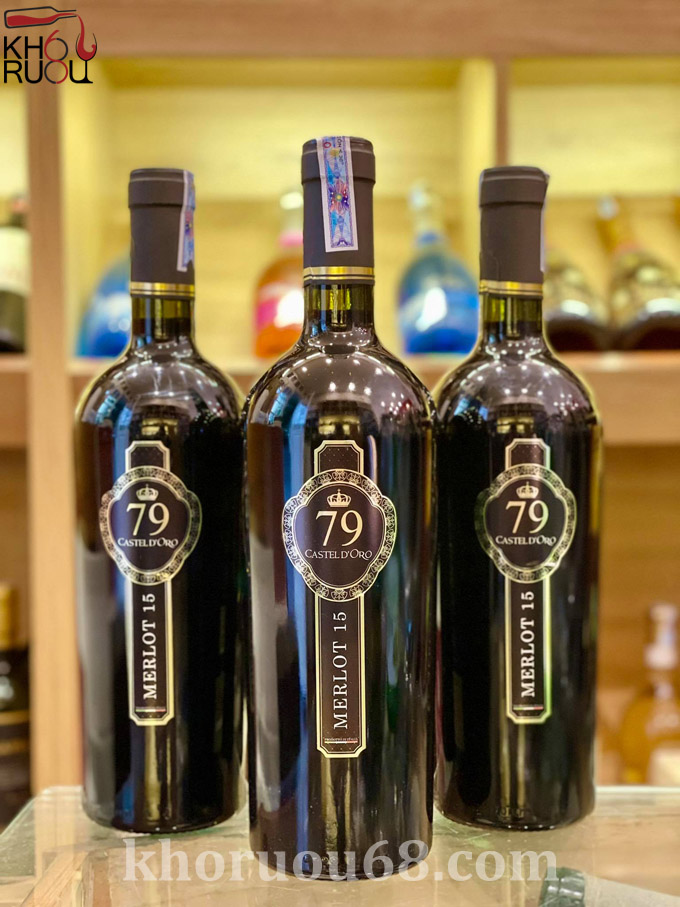 Rượu vang Ý đỏ 79 Castel D'Oro Merlot 15 chính hãng