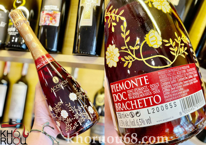 Rượu Vang Nổ Acquesi Barchetto DOC Spumante chính hãng