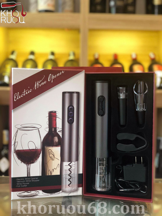 Bộ Khui Mở Rượu Vang Bằng Điện 4 in 1