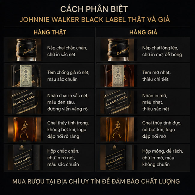 Phân Biệt Johnnie Walker Black Label Thật Và Giả