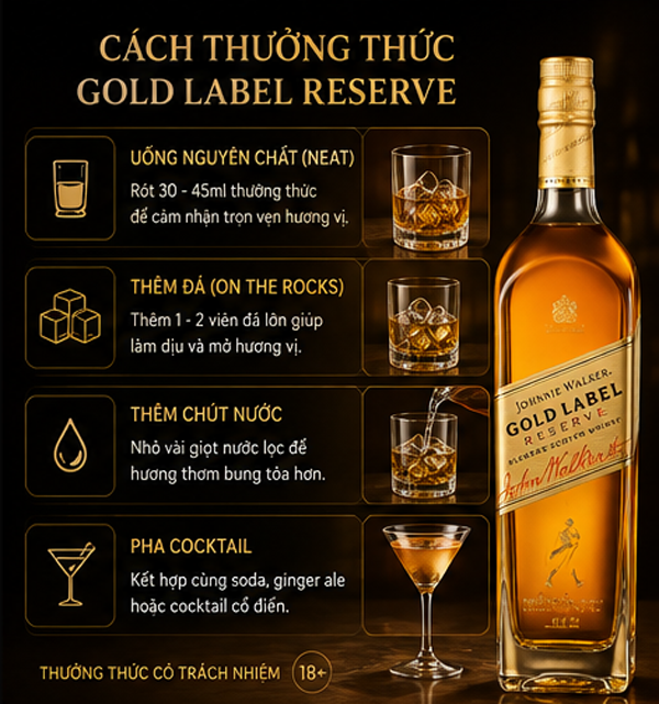 Cách thưởng thức Gold Label Reserve