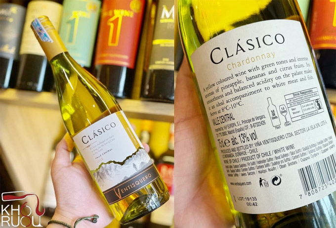 clasico-chardonnay Rượu Vang Trắng Clasico Chardonnay Ventisquero