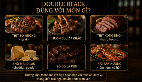Double Black kết hợp cùng món ăn