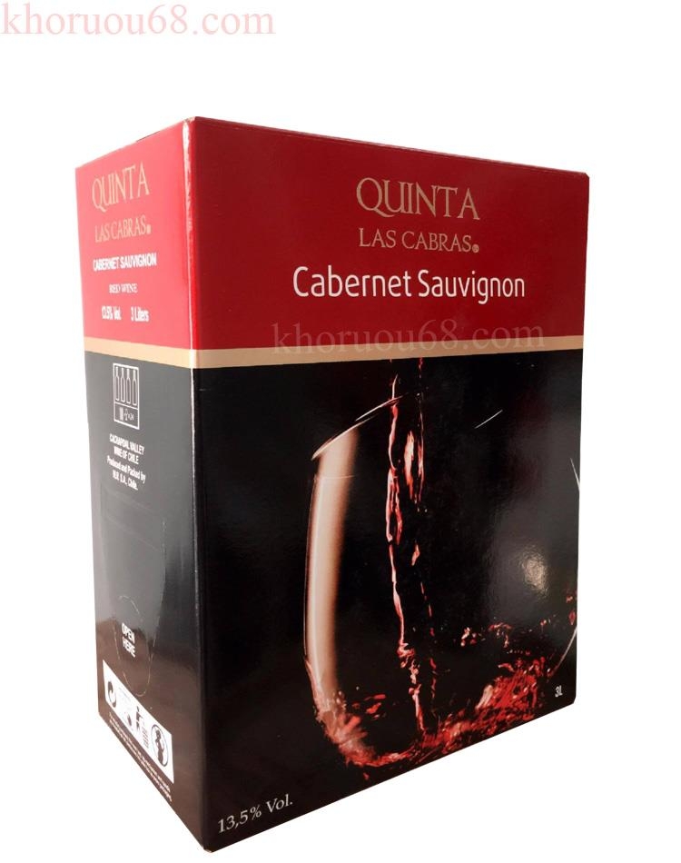 Rượu vang chile Bịch Quinta Las Cabras (Chile - 13,5%vol) giá rẻ Rượu vang chile Bịch Quinta Las Cabras (Chile - 13,5%vol) giá rẻ