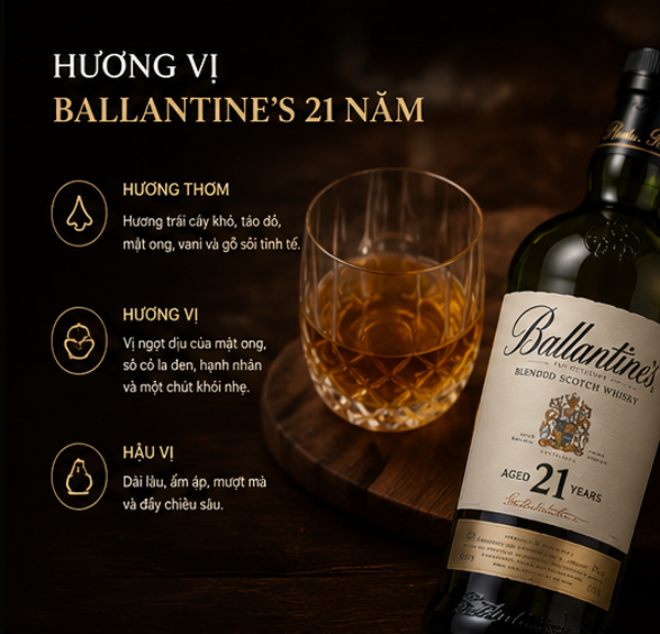 Hương Vị Rượu Ballantines 21 Năm