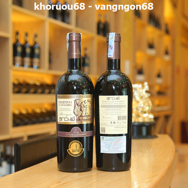 Rượu vang Ý đỏ - Archè Primitivo 2013 (Giá tốt nhất)