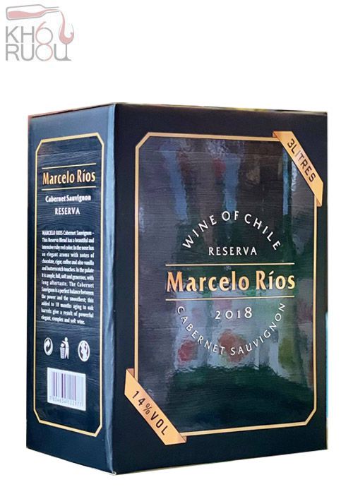 marcelo-rios Rượu Vang Bịch 3 lít Chile Marcelo Rios 14% vol
