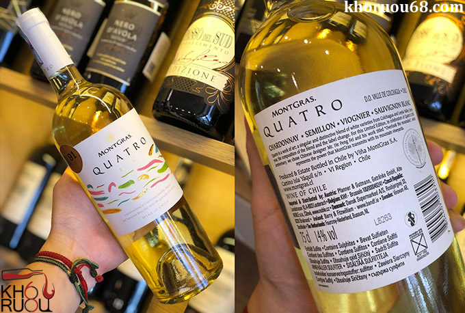 Rượu vang Quatro MontGras trắng