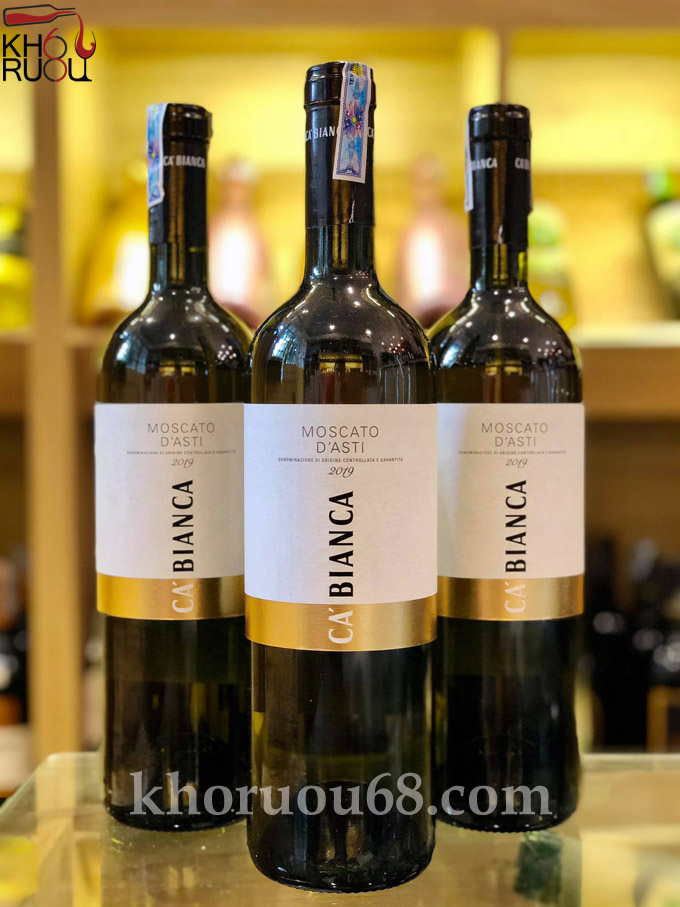 Rượu vang ngọt ý Moscato D'asti Ca bianca nhập khẩu