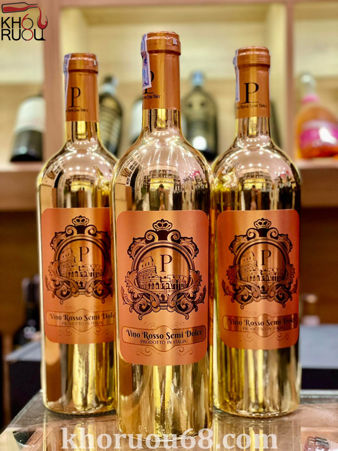 Rượu Vang ý Ngọt P Vino Rosso 10,5 vol độc đáo, nhập khẩu Ý