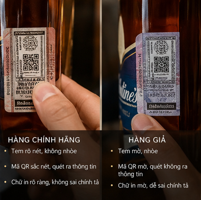 Phân Biệt Rượu Ballantines 12 năm Chính Hãng