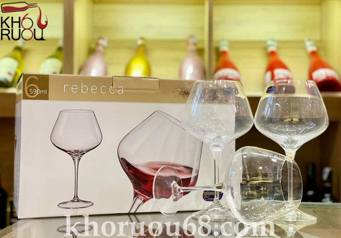 Ly Rượu Vang Pha Lê Rebecca Bohemia 590 ml