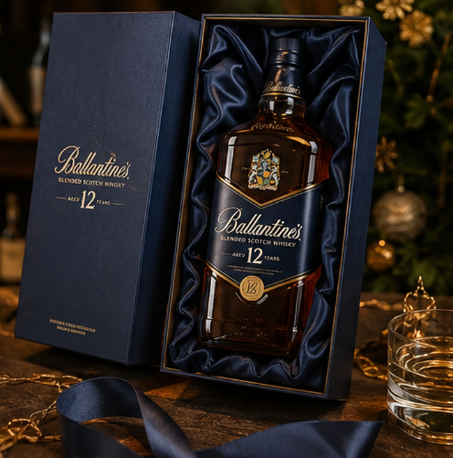 Rượu Ballantines 12 năm Làm Quà Biếu