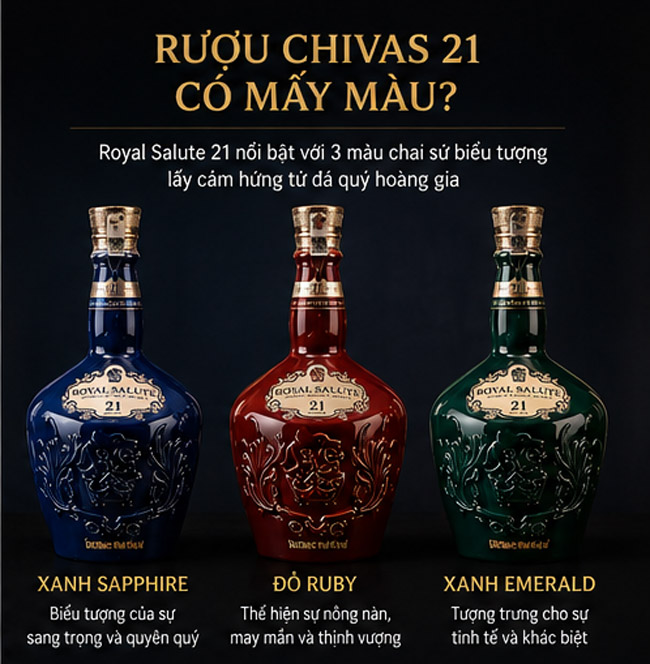 Các Màu Của Rượu Chivas 21
