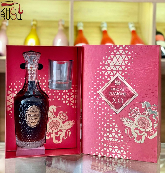 Rượu Brandy XO King of Dimond hộp quà