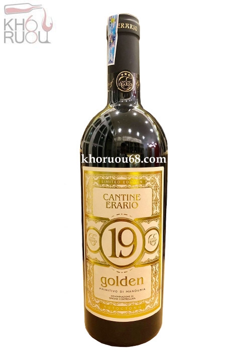 Rượu Vang ý đỏ Cantine Erario Golden 19 độ nhập khẩu