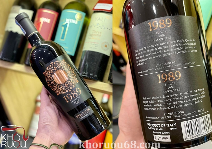 Rượu Vang Ý 1989 Puglia