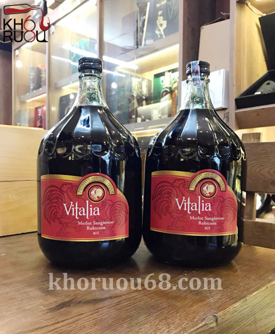 Rượu vang đỏ VITALIA Merlot Sangiovese 3l chính hãng