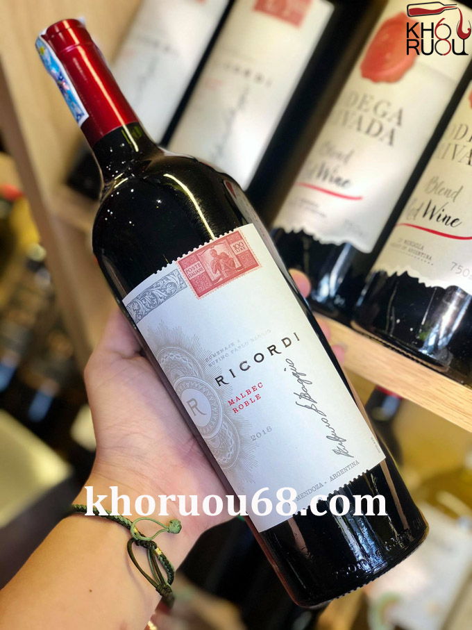 Rượu Vang Argentina Ricordi Malbec Roble