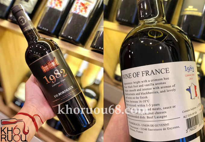 Rượu Vang Pháp 1982 UG Bordeaux