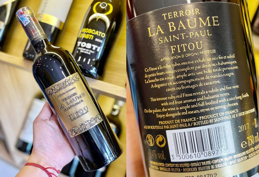 Rượu vang Pháp Terroir La Baume Saint Paul Fitou