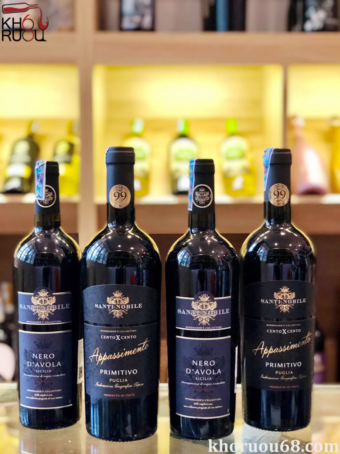 Rượu vang ý đỏ Santi Nobile Nero D'Avola nhập khẩu Rượu vang ý đỏ Santi Nobile Nero D'Avola nhập khẩu