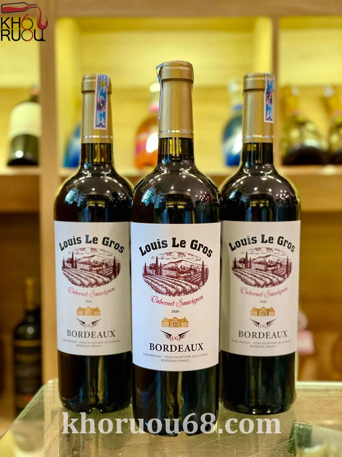 Rượu Vang Pháp Louis Le Gros UG Bordeaux