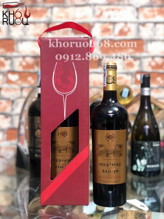Rượu Vang Pháp Melodie Louis hộp quà