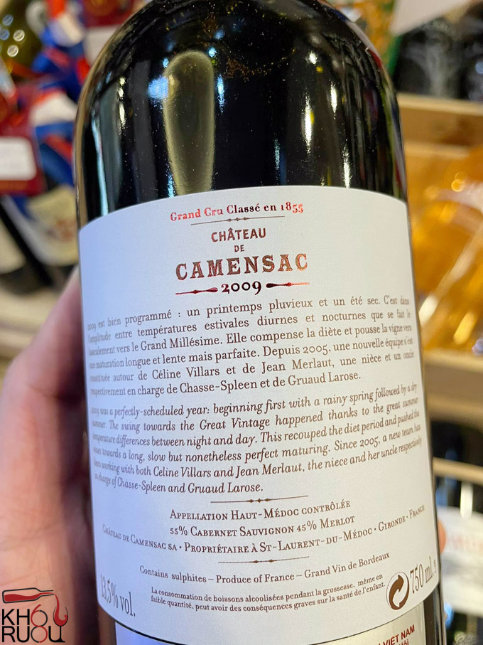 ruou vang phap cao cap chateau de camensac 1
