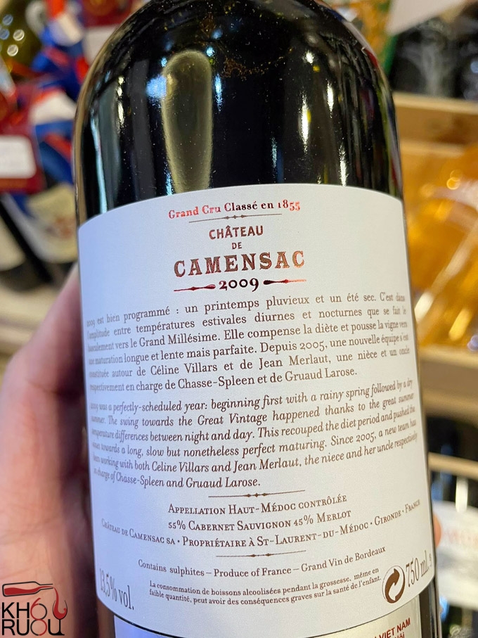 Rượu vang Chateau de Camensac Haut Medoc Bordeaux