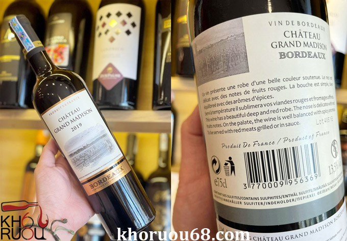 Rượu Vang Pháp Chateau Grand Madison Bordeaux