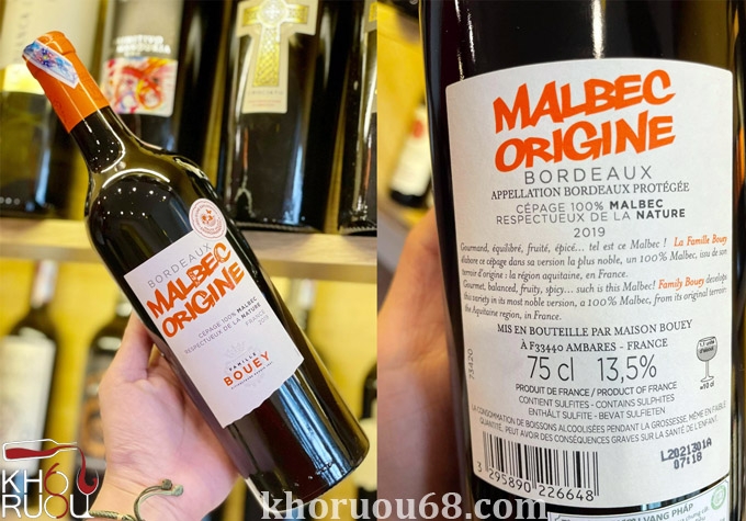 Rượu Vang Đỏ Pháp Malbec Origine