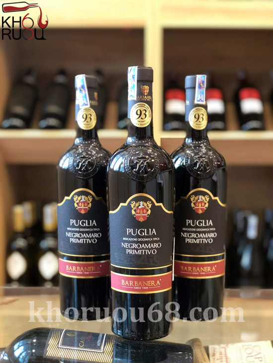 Rượu Vang Ý đỏ Barbanera Puglia nhập khẩu