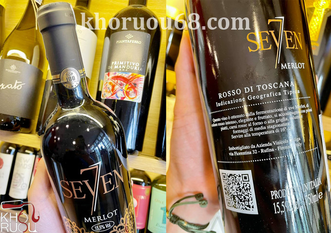 Rượu Vang Ý đỏ 7 Seven Merlot 15,5 Độ chính hãng Rượu Vang Ý đỏ 7 Seven Merlot 15,5 Độ chính hãng