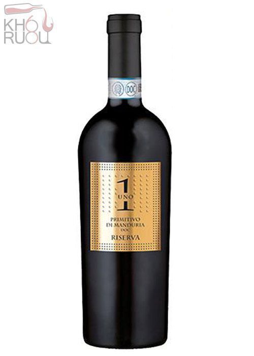 Rượu vang ý đỏ Uno 1 Primitivo di Manduria Riserva nhập khẩu