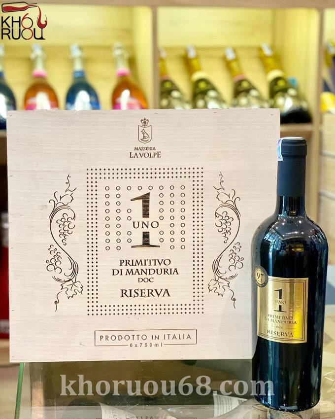 Rượu vang Uno 1 Primitivo di Manduria Riserva