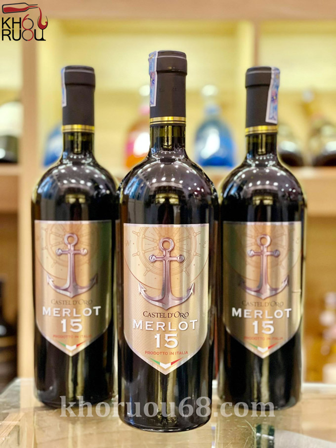 Rượu vang Ý đỏ Castel D'Oro Merlot chính hãng