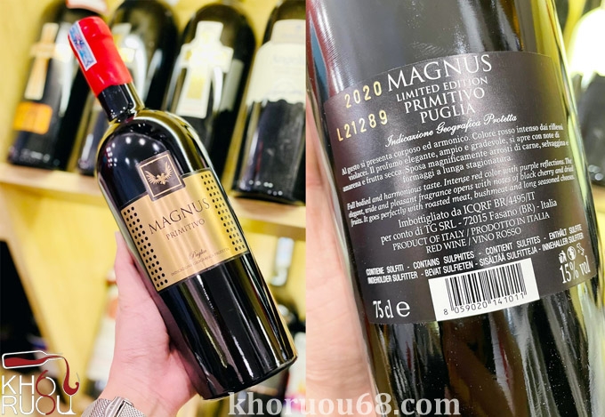 Rượu vang Ý Magnus Limited Edition Primitivo