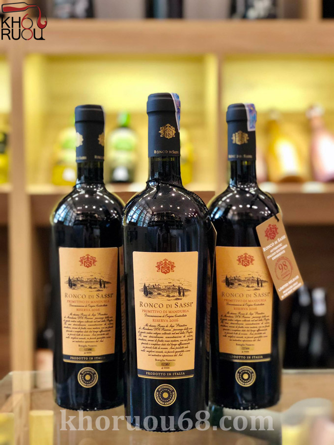 Rượu Vang Ý Ronco Di Sassi Di Manduria DOC Reserva Limited Edition