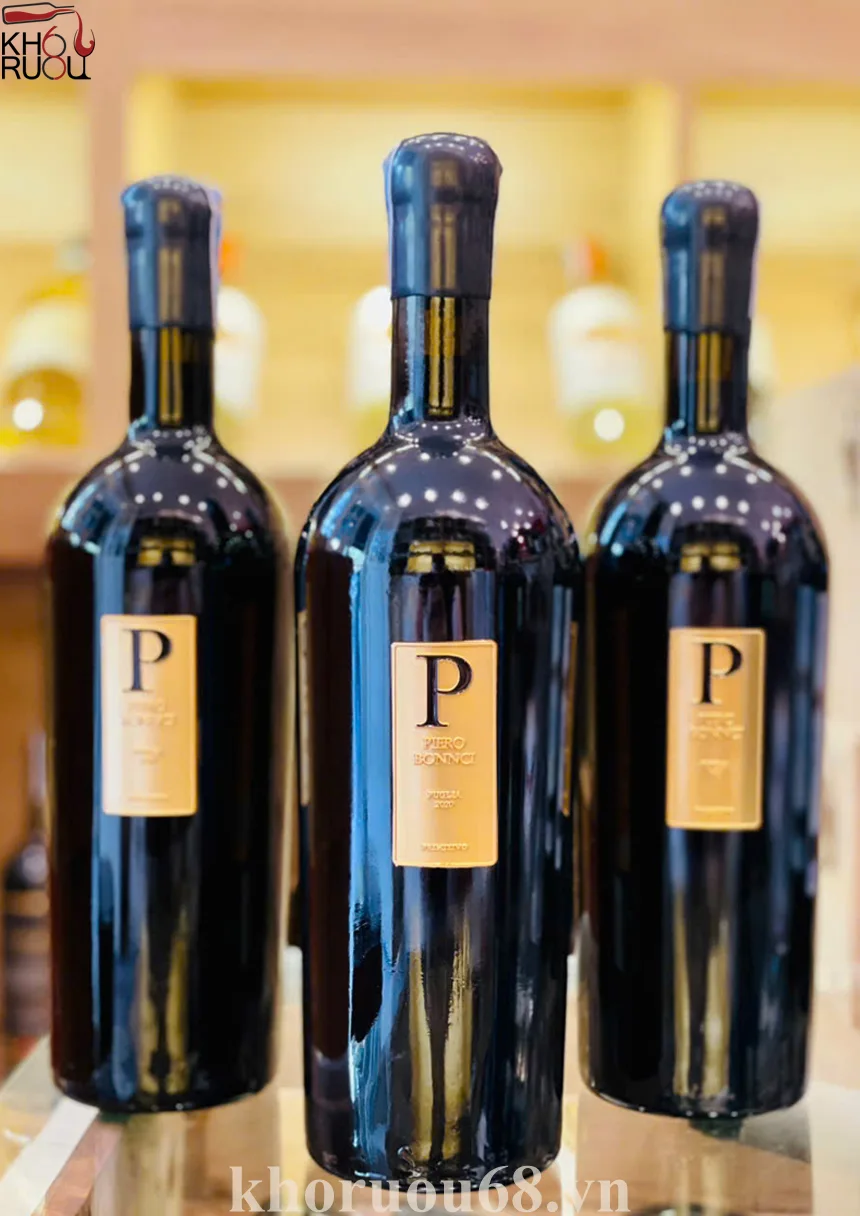 Rượu Vang Ý Piero Bonnci Primitivo 17% – Vang Chữ P Rượu Vang Ý Piero Bonnci Primitivo