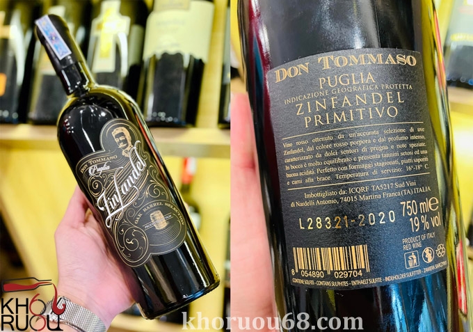 ruou-vang-y-zinfandel Rượu vang Ý 19 Độ Zinfandel Don Tommaso