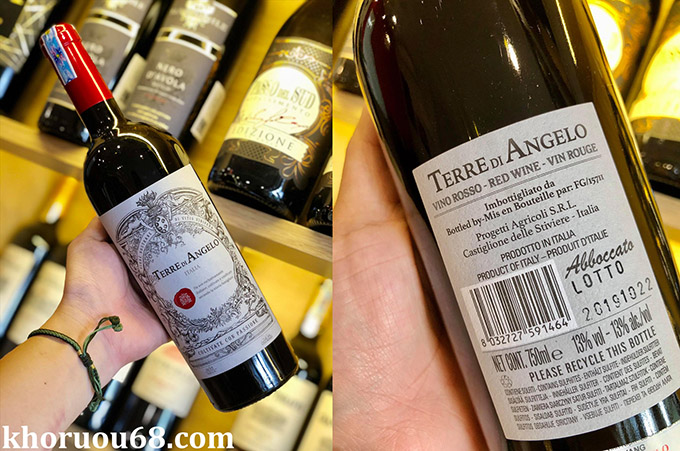 Rượu Vang Ý đỏ Terre Di Angelo nhập khẩu Rượu Vang Ý đỏ Terre Di Angelo nhập khẩu