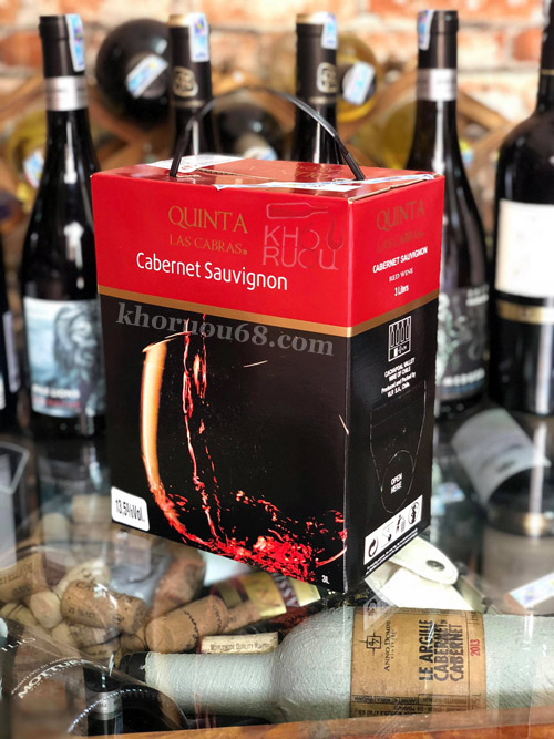 Rượu vang chile Bịch Quinta Las Cabras (Chile - 13,5%vol) giá rẻ Rượu vang chile Bịch Quinta Las Cabras (Chile - 13,5%vol) giá rẻ