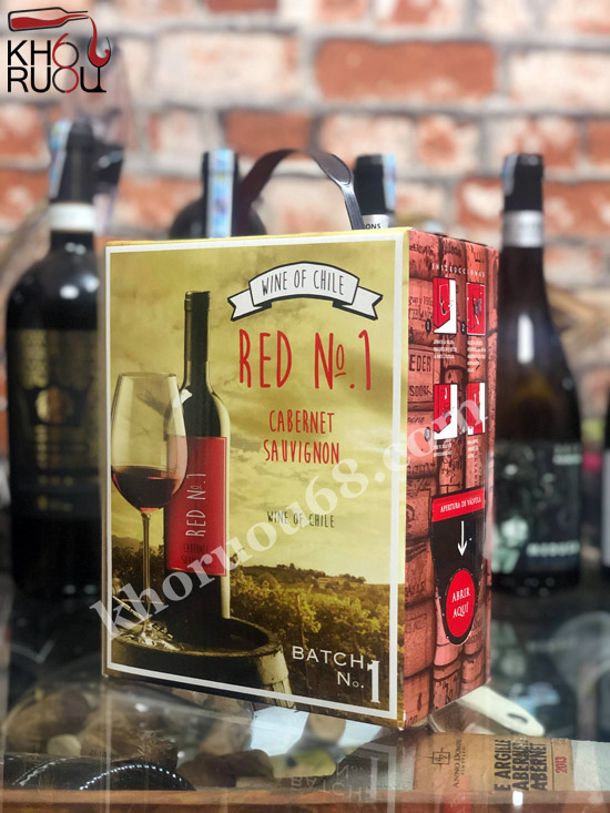 Rượu Vang Bịch ChiLe Red No1 vang bich red no1 1