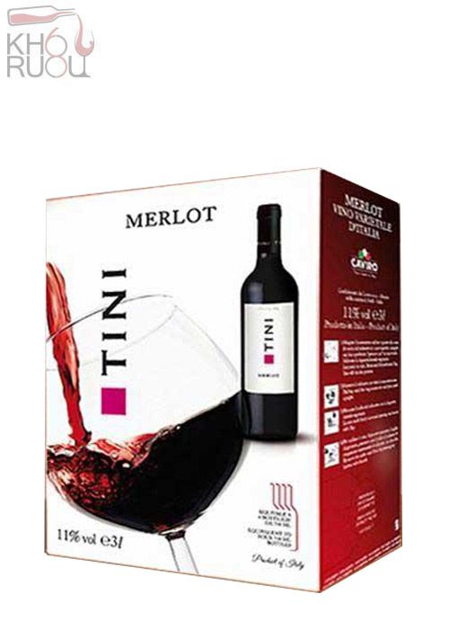 Rượu Vang Bịch 3 Lít Ý Tini Merlot Rượu Vang Bịch 3 Lít Ý Tini Merlot