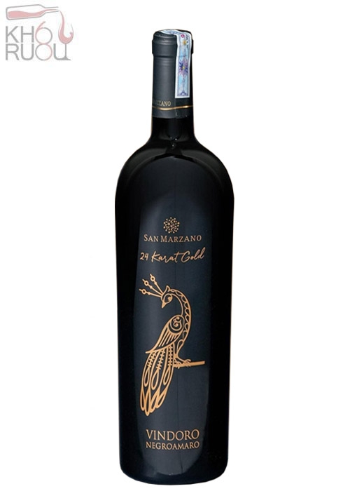 Rượu Vang Ý Vindoro 24 Karat Gold ( Vang Con Công )