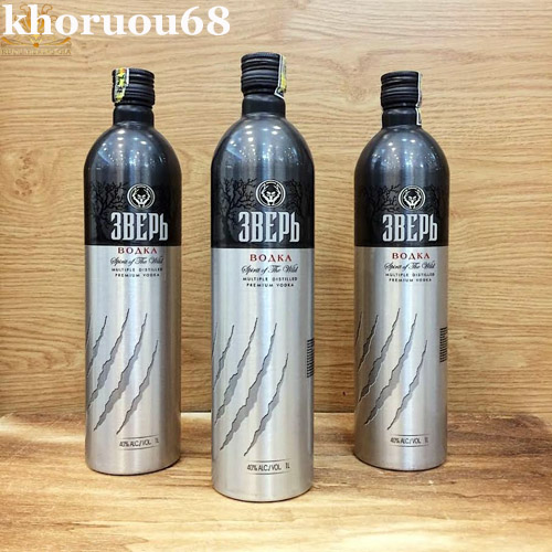 Rượu Vodka Zver, Vodka sói bạc 1000ml vodka soi nhom